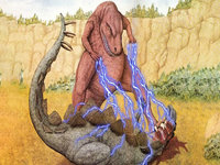 Dinosaur Zapping Stegosaurus With Lightning meme.