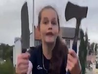Axe and Knife Girl / Young Queen of Scots / Mayah Sommers Video image example.