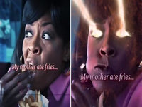 My Mother Ate Fries meme example images.