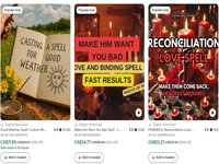 Etsy Witch image examples.