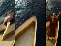 Cheesecake Or Boat Optical Illusion image and meme examples.