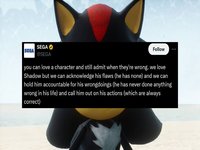 You Can Love a Character and Still Admit When They're Wrong meme and tweet example.