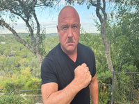 Alex Jones Hitler Mustache meme and image example.