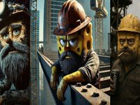 Blue Collar SpongeBob meme and image examples.