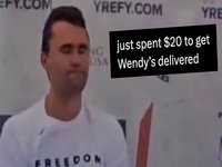 Charlie Kirk Eyes Closed Before Death Reaction Image and meme example.