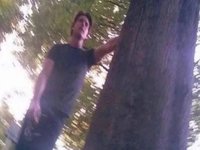 Tom Cruise Proceed / Leaning On Tree 4chan Post meme and image example.