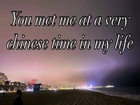 You Met Me At A Very Chinese Time In My Life meme example.