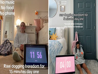 Rawdogging Boredom For 15 Minutes trend image examples from tiktok.