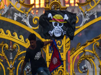 One Piece Pirate Flags at Gen Z Protests image example from Nepal.