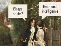 Biceps or Abs / Emotional Intelligence meme.