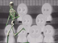 Skeleton Running Past / Carl the Skeleton meme.