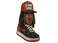 I Was Born a Shoe meme depicting King Von.