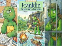 Examples of Franklin parody book covers and the Franklin The Turtle meme posted by Pete Hegseth.