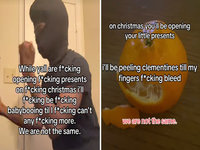 While Y'all Are Fucking Opening Presents meme examples.