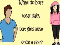 Boys Wear It Daily Girls Wear It Once A Year meme and image example.