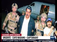 Urgente Cayo Maduro Capturado meme depicting the original news image.