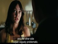 One Side Is Murdering People The Other Is Just Vaguely Problematic meme depicting Ella Purnell from Fallout.