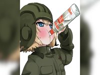 Katyusha Drinking Vodka