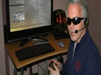 A Photoshop of Jeffrey Epstein gaming and playing Call of Duty.