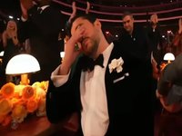 Bad Bunny Crying at the Grammys meme.