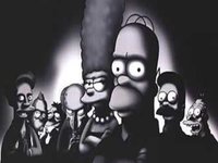 The Simpsons Sopranos Poster / Black and White Stare