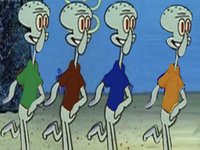 Squidward When You Have a Friend meme.