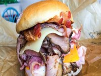 Arby's Meat Mountain meme and image example.