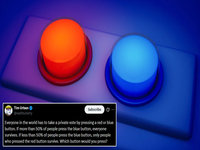 Red Button or Blue Button Question image example.