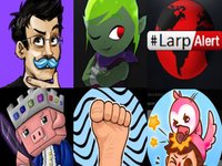 LarpTubers / content creator larping image examples.