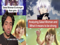 Salad Woman meme example images.