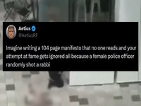Female Cop Shot A Rabbi Near Pornhub Headquarters In Montreal image and tweet example.