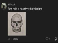 Raw Milk Healthy Holy Height meme and image example.