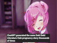 Doki Doki Literature Club! Birthing Fanfiction / Extreme Outlier ChatGPT User image example.