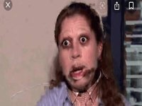 Cursed Pam Beesly and Stanley Hudson meme.