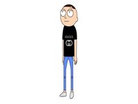 Gucci Morty meme image example.