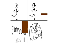 X Stubbing Pinky Toe On Table Leg