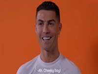 Cheeky Boy Ronaldo meme example.