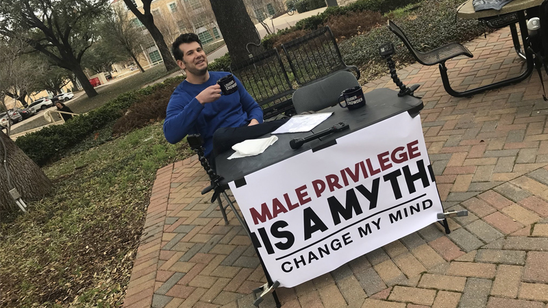 Steven Crowder's "Change My Mind" Campus Sign