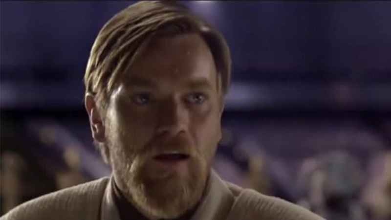 Hello There meme format depicting obi wan kenobi / ewan mcgregor from star wars episode 3 revenge of the sith.