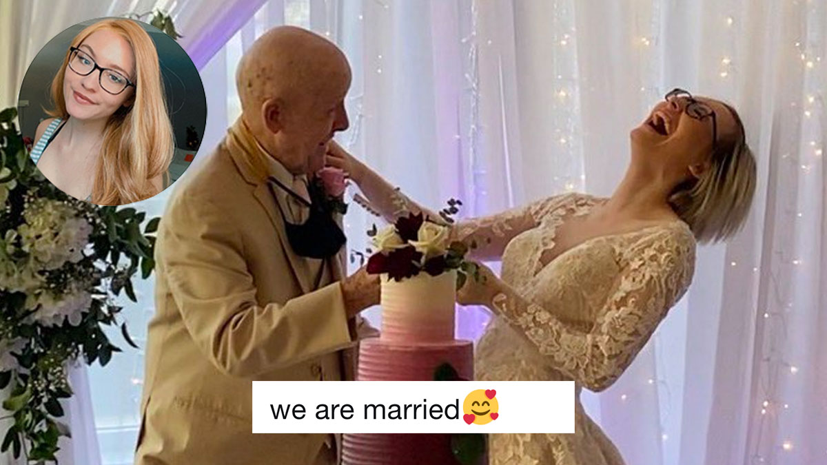 beanshype and her 89-year-old husband on their wedding day 