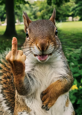 AI Animal Middle Finger