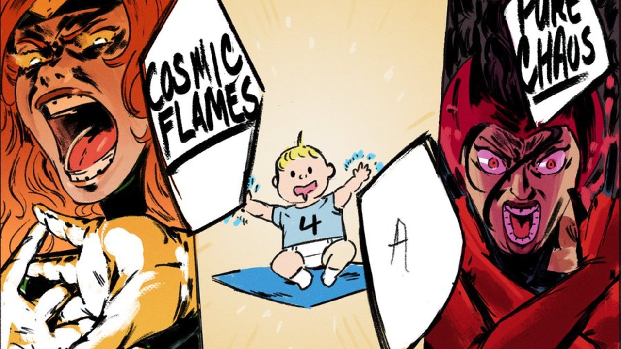 Baby Franklin Richards / Wanda vs. Franklin Richards