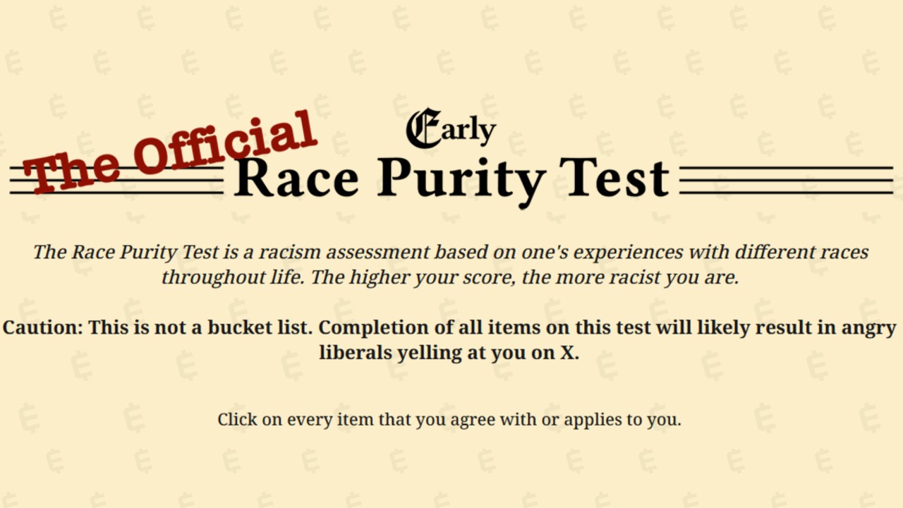 Race Purity Test