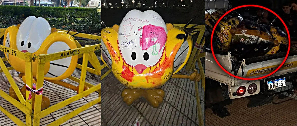 Gaturro statue vandalism