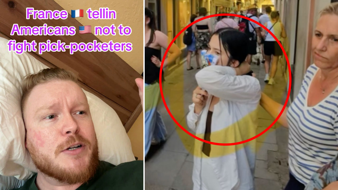 American Tourists Fighting European Pickpockets image examples.