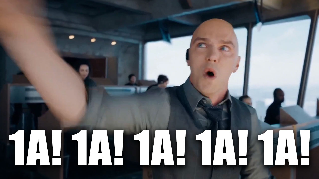 Lex Luthor 1A 1A 1A meme depicting Nicholas Hoult in Superman.