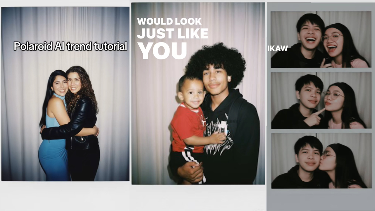 Polaroid TikTok Trend depicting image examples of people participating.