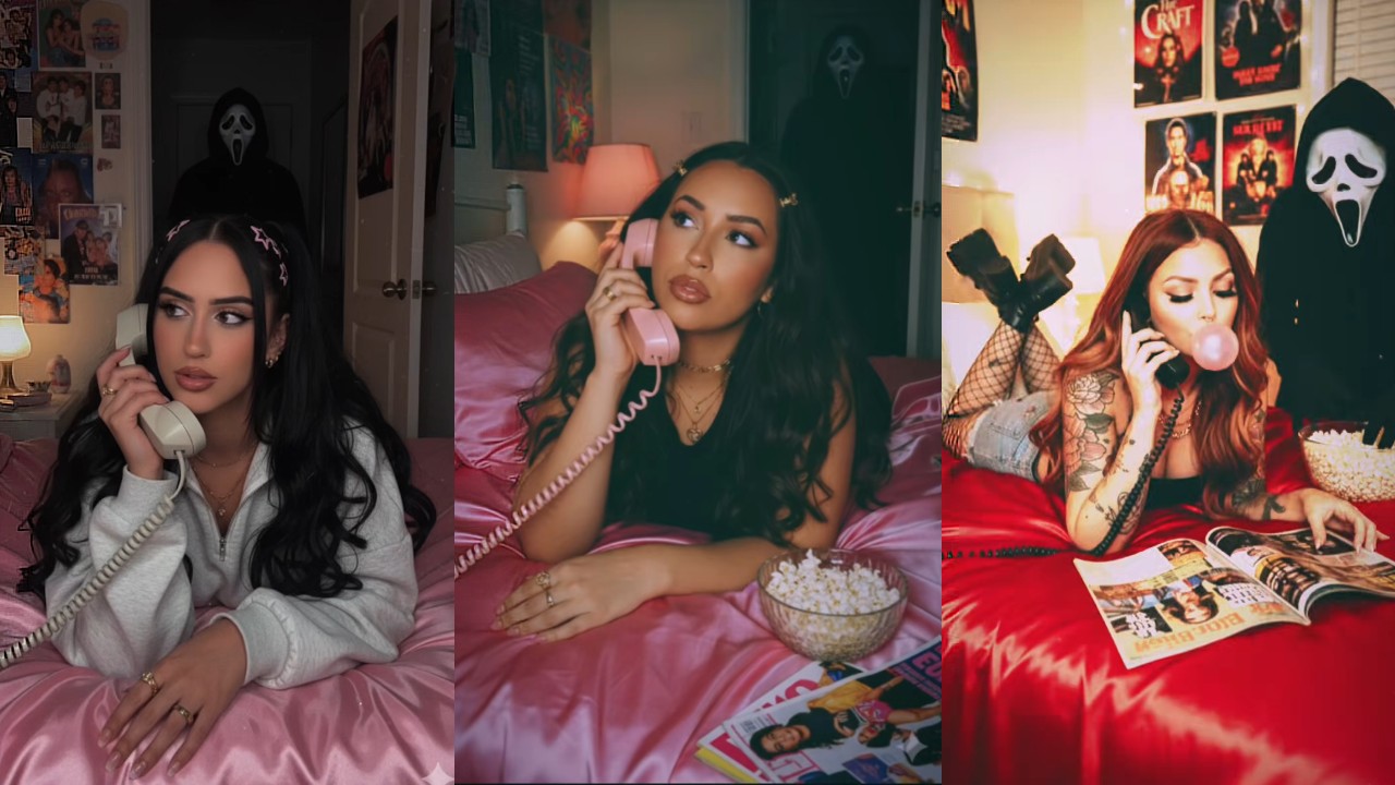 AI ghostface trend tiktok example images.