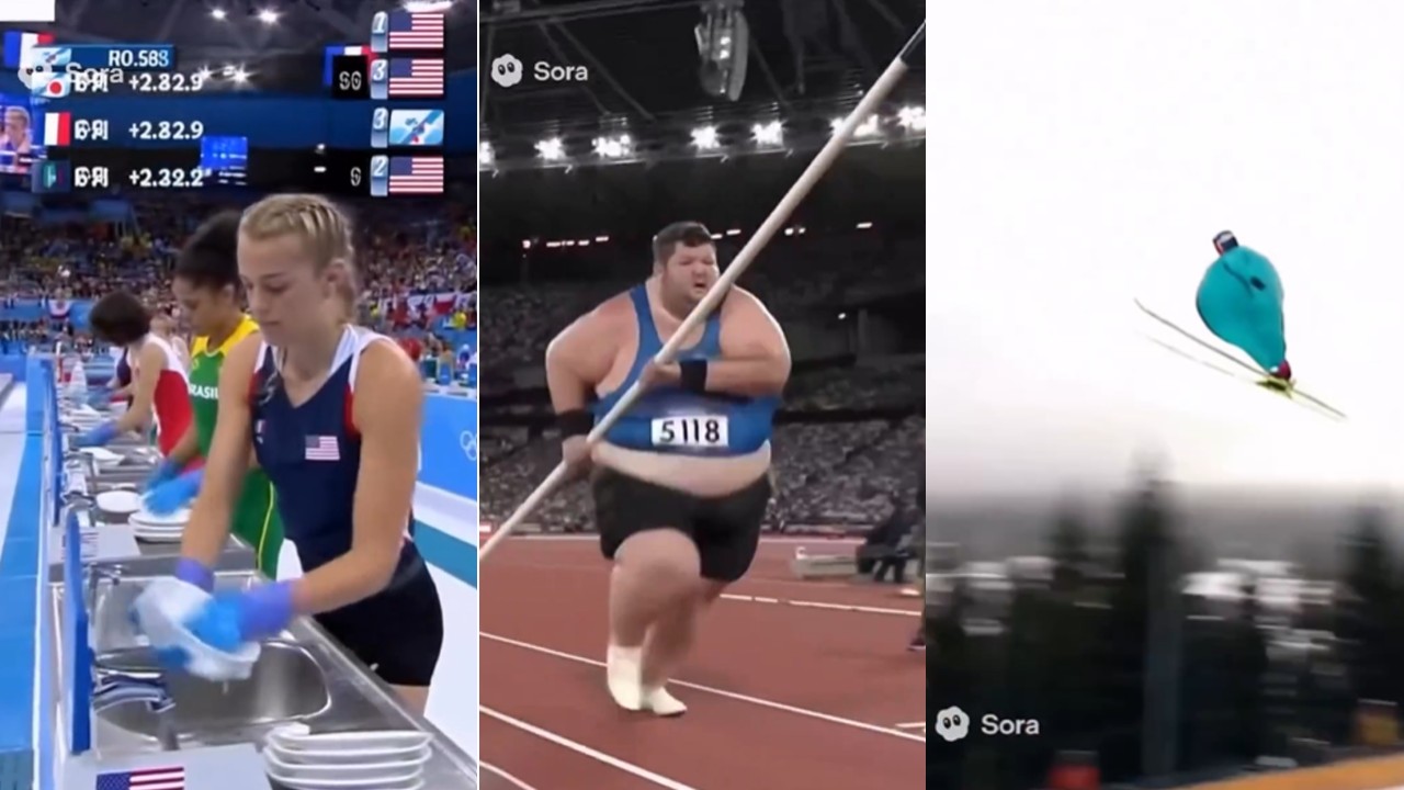 Sora 2 AI Olympic Games ai video examples.