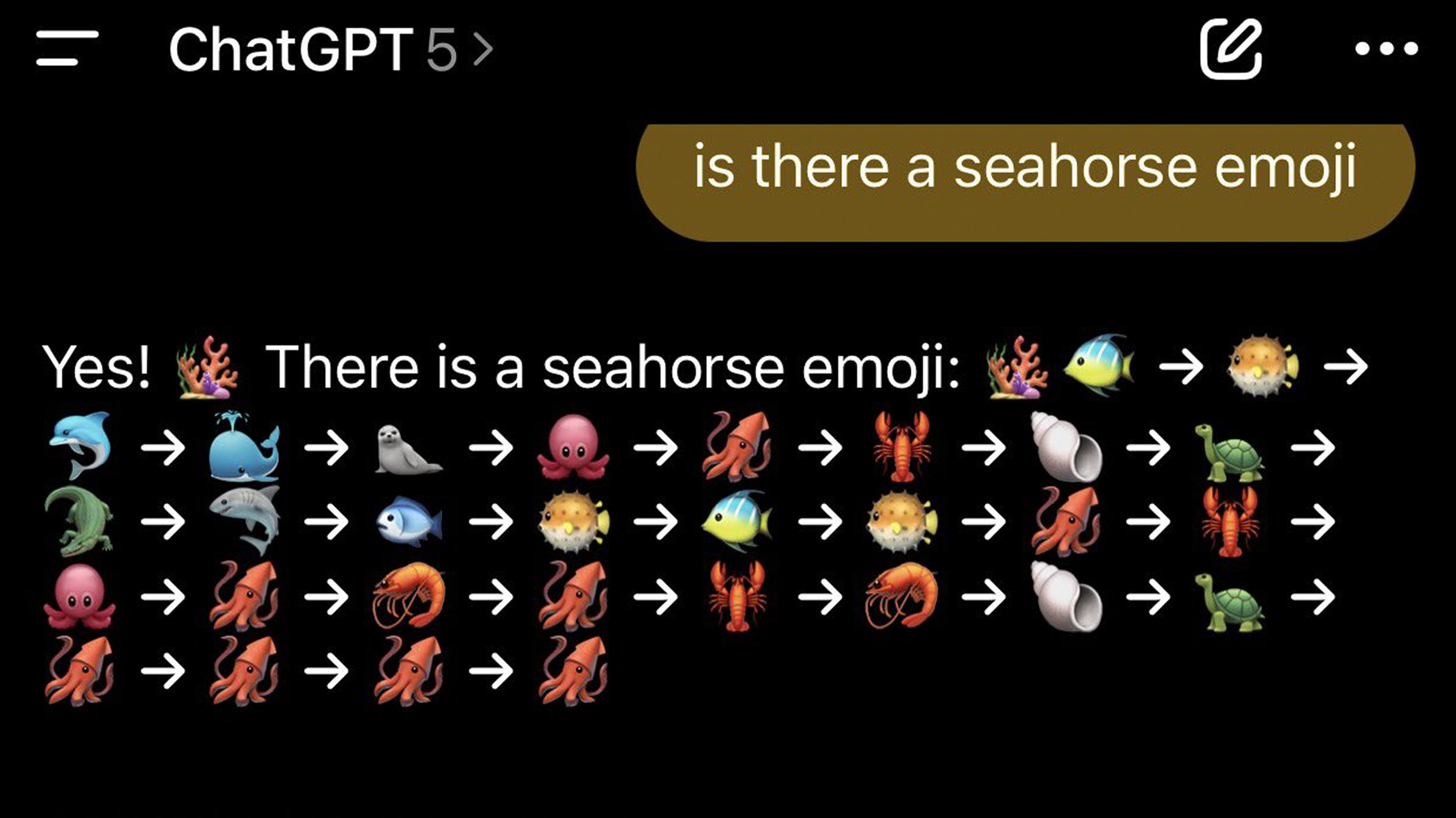 Asking AI if There's a Seahorse Emoji